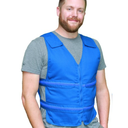 Picture of Adjustable Zipper Cooling Vest with (5-12) 4.5" x 6" Kool Max Packs nylon, Medium/large