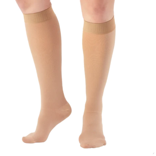 Picture of AW Style 207 Medical Support Knee Highs Closed Toe w/Silicone Band - 20-30 mmHg