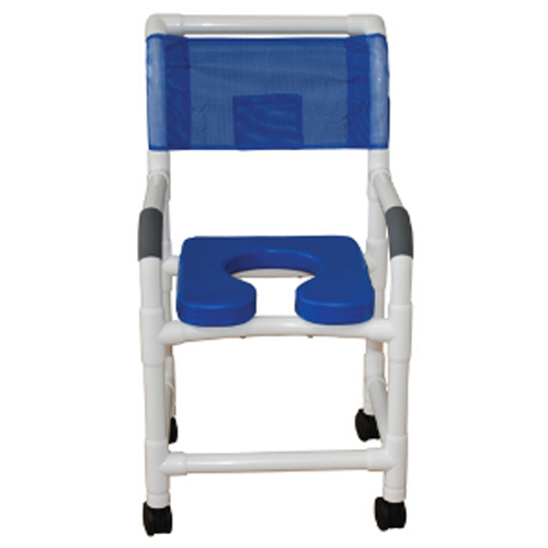 Picture of Shower Chair with Blue Soft Seat Deluxe Elongated
