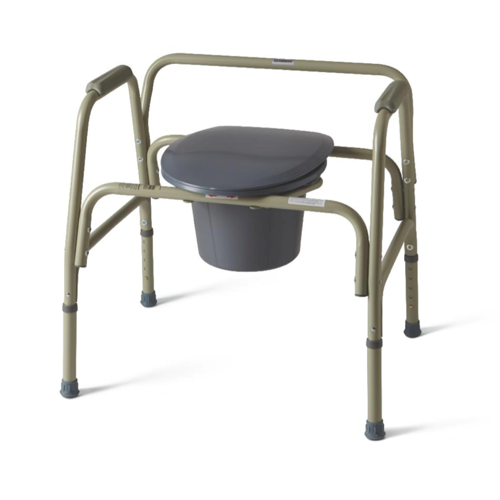 Picture of Extra-Wide 24" Steel Bariatric Commode with 650 lb. Capacity, Elongated
