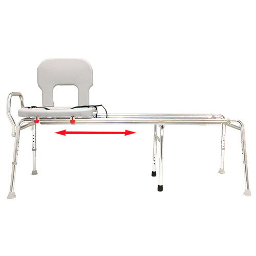 Picture of Eagle Health XX Long Toilet to Tub Transfer Bench with Cut-Out Seat