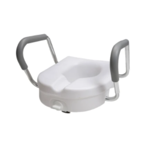 Picture of Molded Raised Toilet Seat with Fixed or Removable Arms