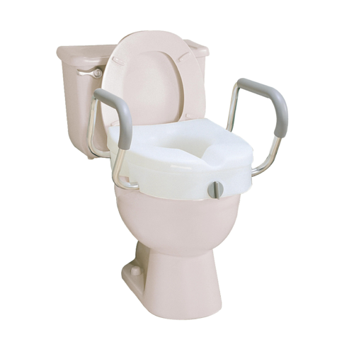 Picture of Carex Raised Toilet Seat with ADJ Handles