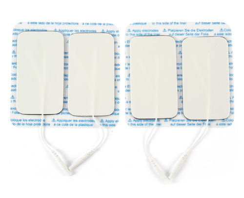 Picture of Foam Electrodes, Carbon, 2" x 3.5", Rectangular, 4/Pack