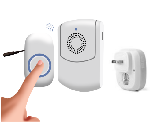Picture of Switch Adapted Wireless Attendant Call Button Vibrating Alert AC